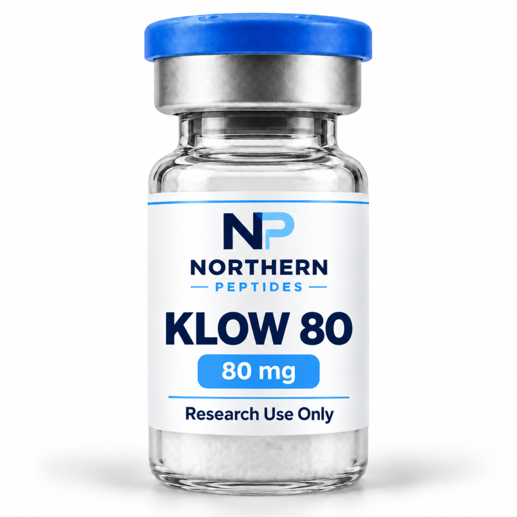 KLOW 80 — branded product vial, Northern Peptides Canada.